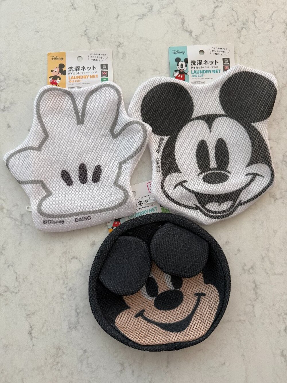 Daiso Disney Mickey Mouse Laundry Net Mesh Lingerie Wash Bags
